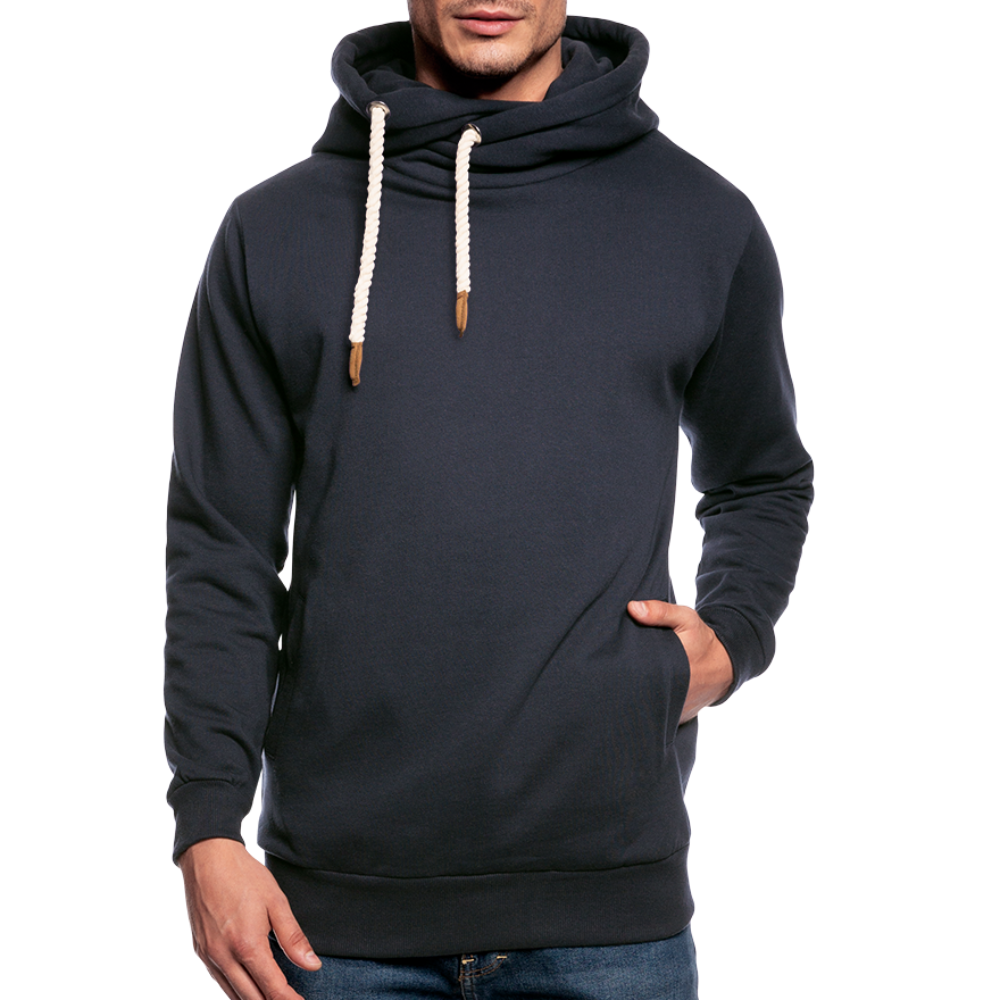 Unisex Schalkragen Hoodie - Navy