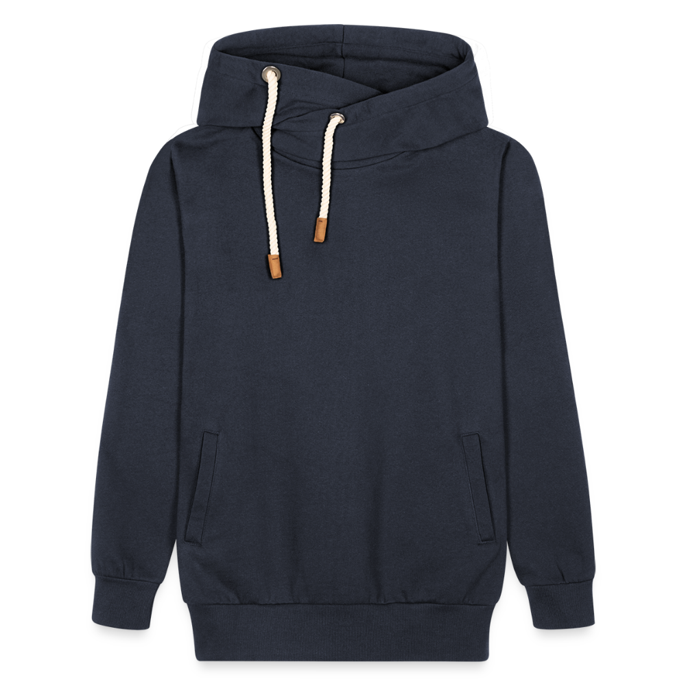 Unisex Schalkragen Hoodie - Navy