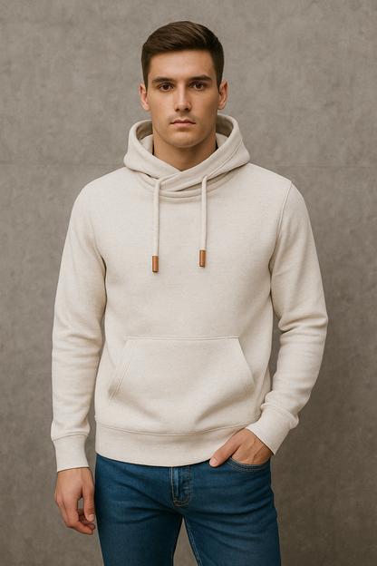 Unisex Schalkragen Hoodie
